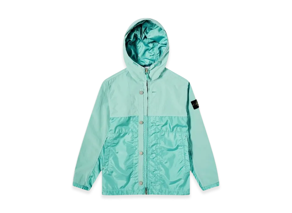 Stone Island 42732 Polyester Tela with David Light-TC Hooded Jacket - 24SS "Light Green"