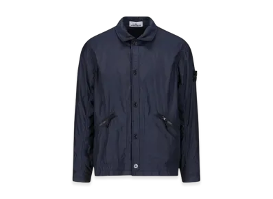 Stone Island 42522 Garment Dyed Crinkle Reps Polartec Nylon Shirts Jacket - 23SS "Navy Blue"