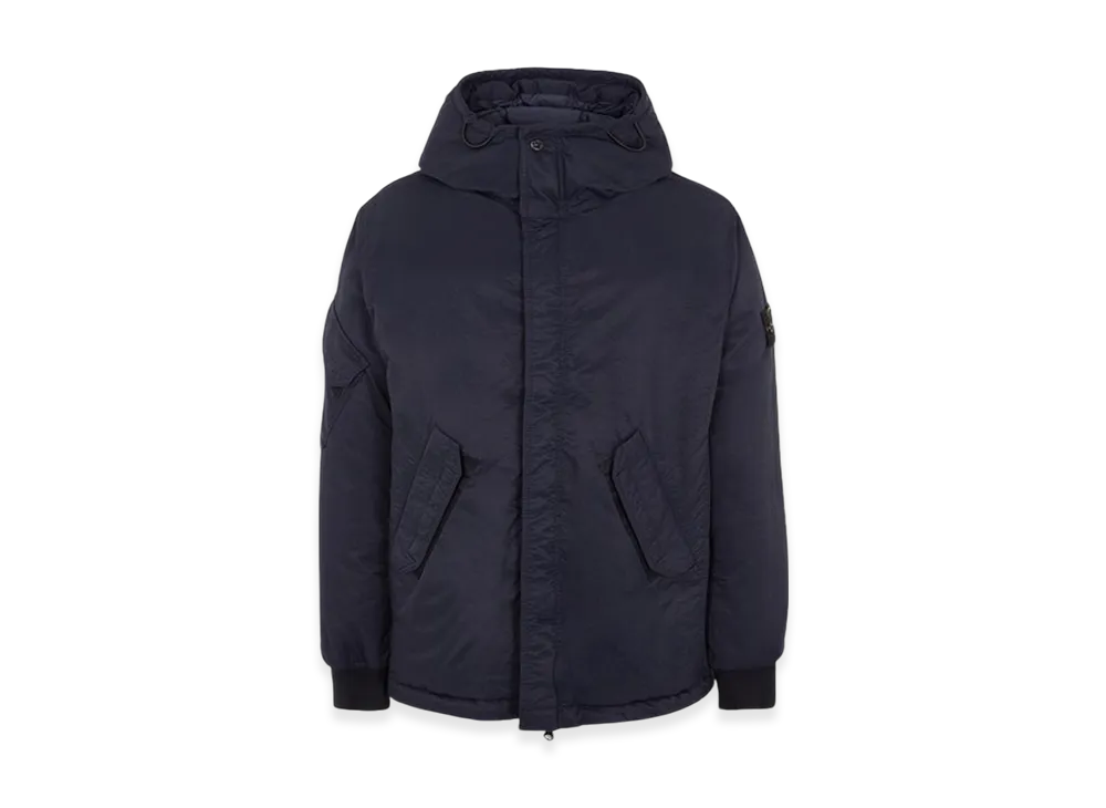 Stone Island 42521 Opaque Nylon Twill Down Hooded Jacket - 23FW "Navy Blue"