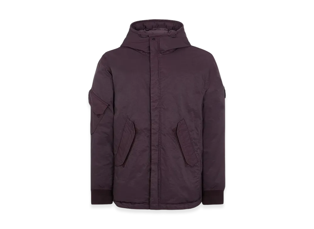 Stone Island 42521 Opaque Nylon Twill Down Hooded Jacket - 23FW "Dark Burgundy"