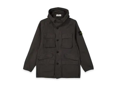 Stone Island 42306 Tela Cotone Lino Fiammato TC Garment Dyed Field Jacket - 22SS "Dark Grey"