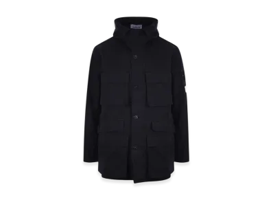 Stone Island 42306 Tela Cotone Lino Fiammato TC Garment Dyed Field Jacket - 22SS "Navy Blue"