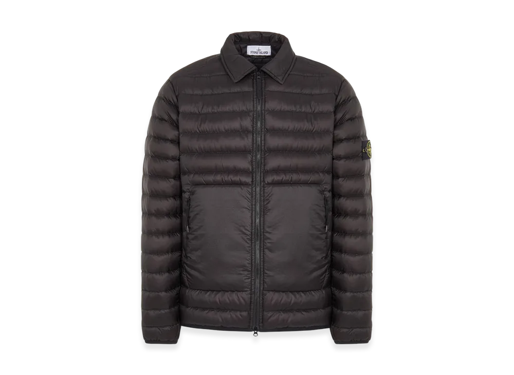 Stone Island 42124 Bio-Based Ripstop Nylon Light Down Shirt Jacket - 22SS "Black"