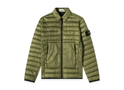 Stone Island 42124 Bio-Based Ripstop Nylon Light Down Shirt Jacket - 22SS "Olive Green"