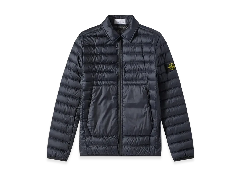Stone Island 42124 Bio-Based Ripstop Nylon Light Down Shirt Jacket - 22SS "Navy Blue"