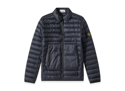 Stone Island 42124 Bio-Based Ripstop Nylon Light Down Shirt Jacket - 22SS "Navy Blue"