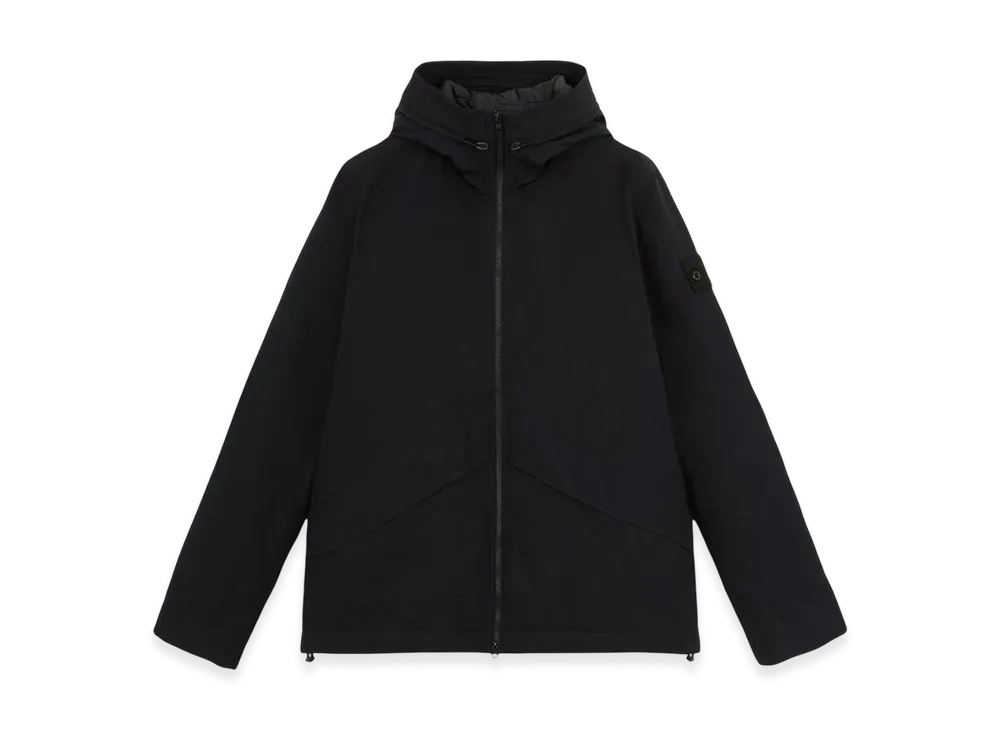 Stone Island 419F1 Weatherproof Cotton Canvas Stone Island Ghost Hooded Jacket with All-Weather Barrier - 24FW "Black"