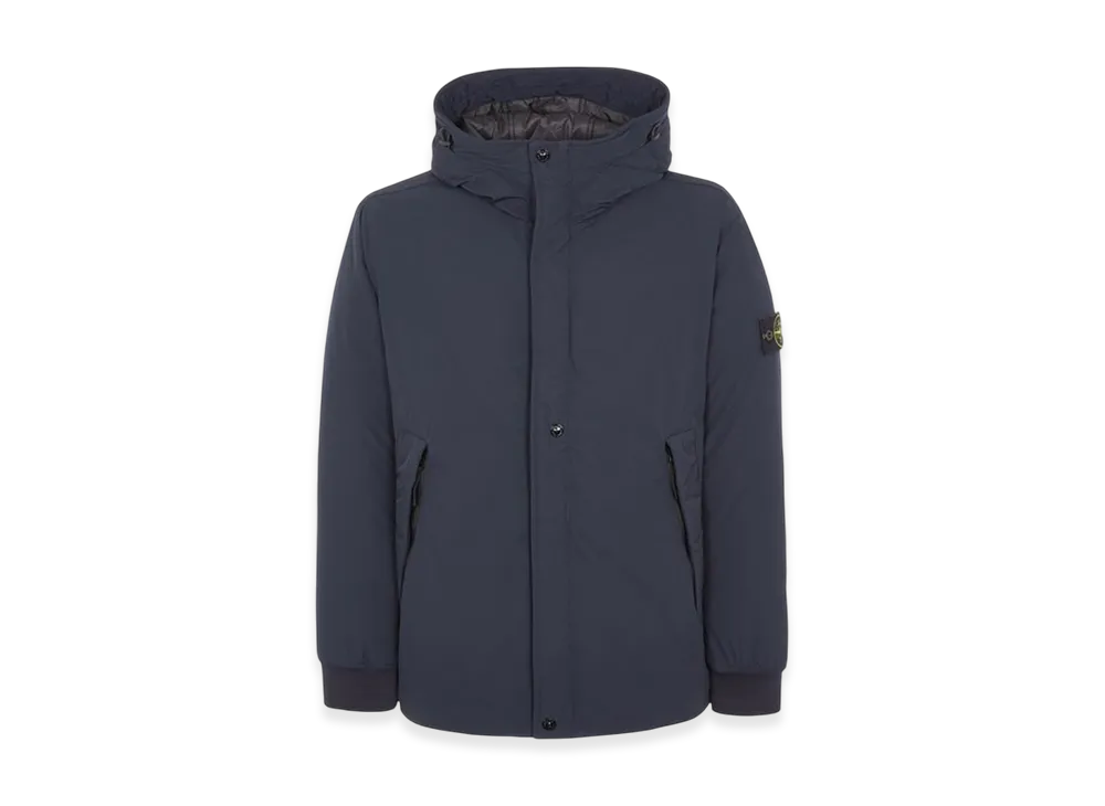 Stone Island 41826 Micro Twill Primaloft Pure Insulation Technology Hooded Jacket - 23FW "Navy Blue"