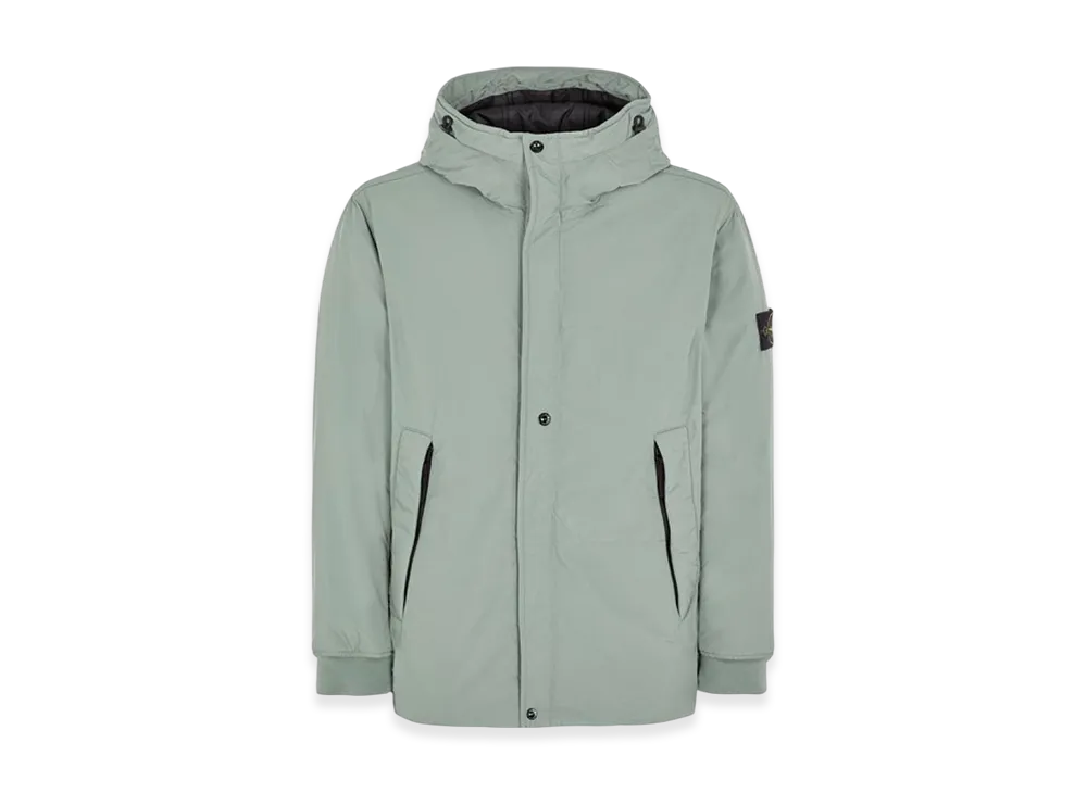 Stone Island 41826 Micro Twill Primaloft Pure Insulation Technology Hooded Jacket - 23FW "Sage Green"