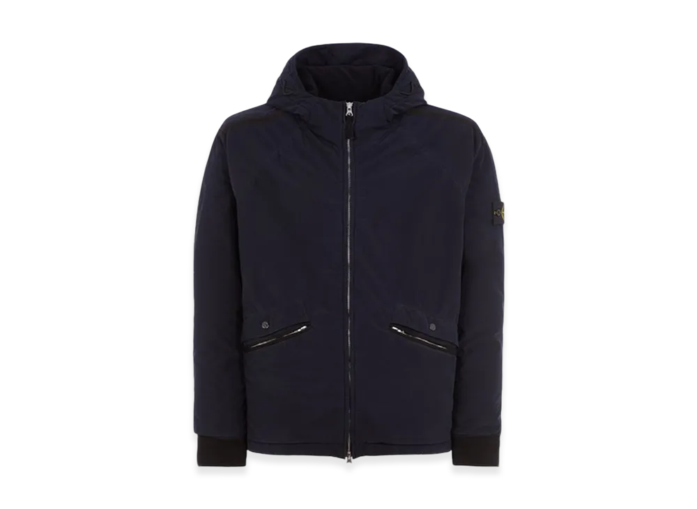 Stone Island 41631 David Light-TC with Micro Pile Fleece Hooded Jacket - 23FW "Navy Blue"
