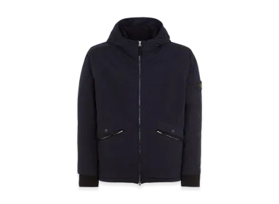 Stone Island 41631 David Light-TC with Micro Pile Fleece Hooded Jacket - 23FW "Navy Blue"