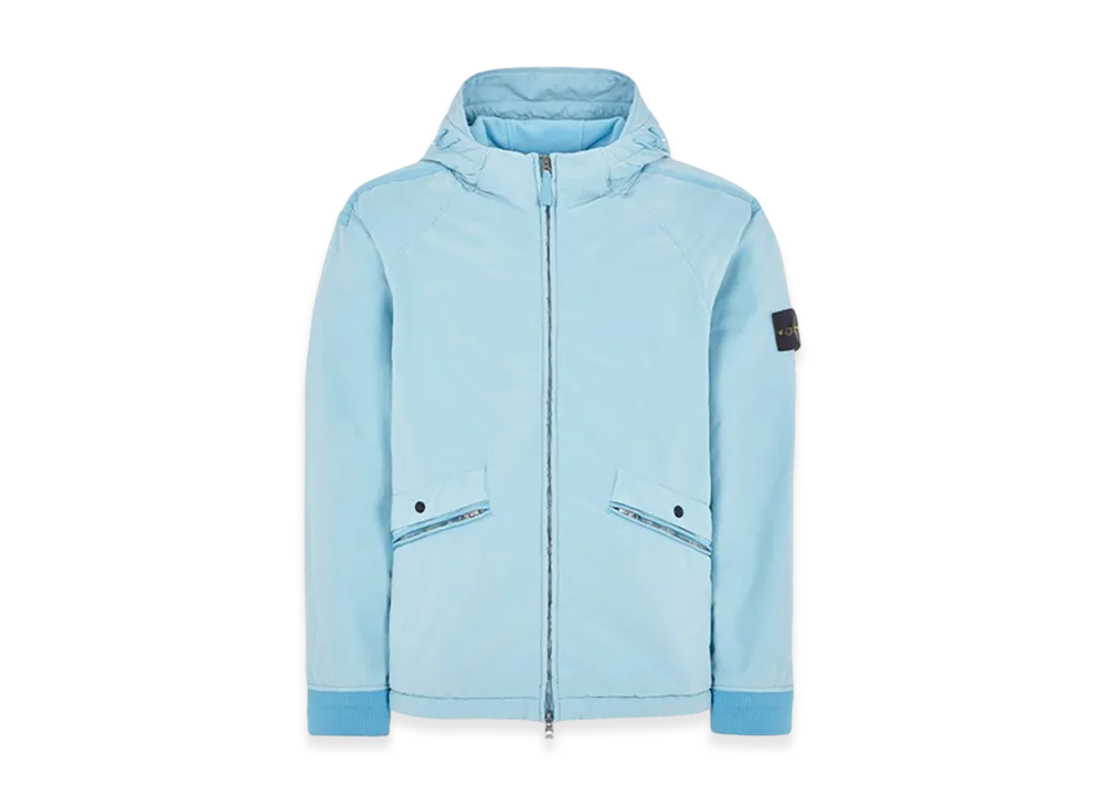 Stone Island 41631 David Light-TC with Micro Pile Fleece Hooded Jacket - 23FW "Sky Blue"