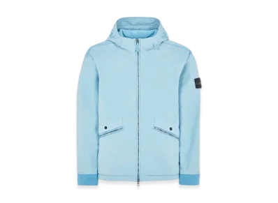 Stone Island 41631 David Light-TC with Micro Pile Fleece Hooded Jacket - 23FW "Sky Blue"