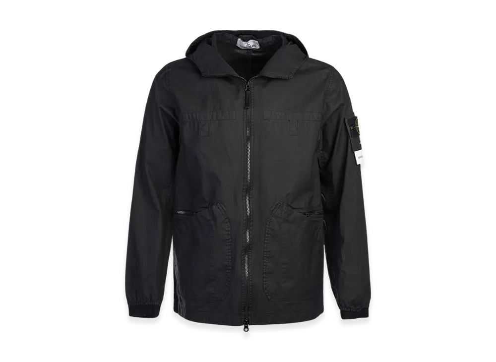 Stone Island 41630 Aggressive Gommato Hooded Jacket - 22SS "Black"