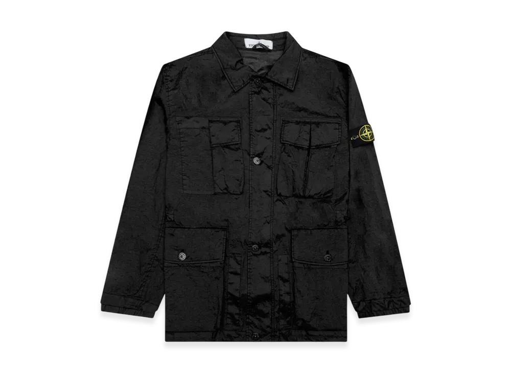 Stone Island 41620 Nylon Metal Watro-TC in Econyl Regenerated Nylon Field Jacket Bottle - 23SS "Black"