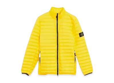 Stone Island 41524 Packable Loom Woven Chambers R-Nylon Down TC Jacket Yellow - 23SS "Bottle Green"