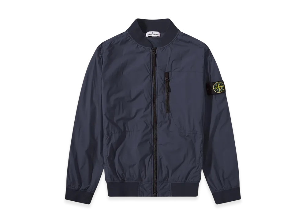 Stone Island 41331 Skin Touch Nylon-TC Garment Dyed Bomber Jacket - 22SS "Navy Blue"