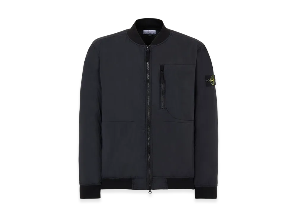 ストーンアイランド 41331 スキンタッチ ナイロン-TC ガーメント ダイ ボンバージャケット - 22SS "ブラック"