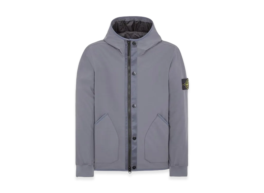 Stone Island 41027 Soft Shell-R E.Dye Pure Insulation Technology Recycled Polyester Primaloft Hooded Blouson - 23FW "Lead"