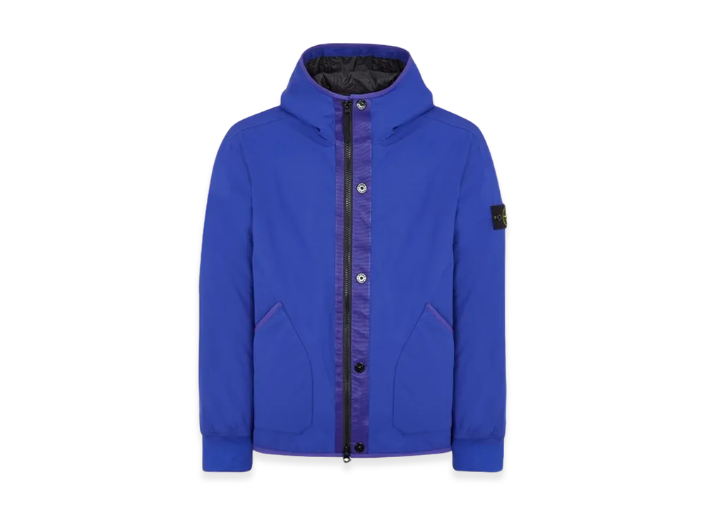 Stone Island 41027 Soft Shell-R E.Dye Pure Insulation Technology Recycled Polyester Primaloft Hooded Blouson - 23FW "Ultramarine Blue"