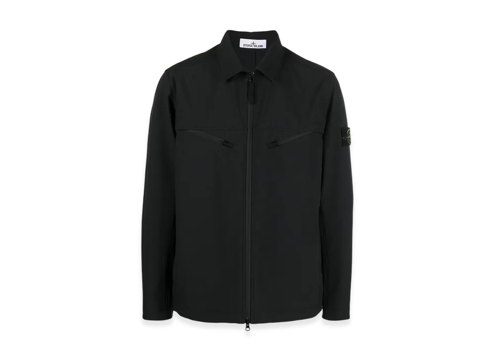 Stone Island 41027 Light Soft Shell-R E.DYE Technology Recycled Polyester Jacket - 23SS "Black"