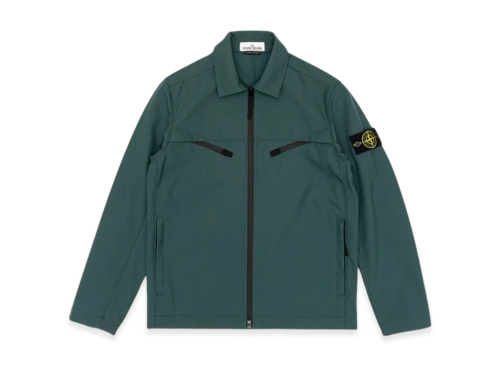 Stone Island 41027 Light Soft Shell-R E.DYE Technology Recycled Polyester Jacket - 23SS "Bottle Green"