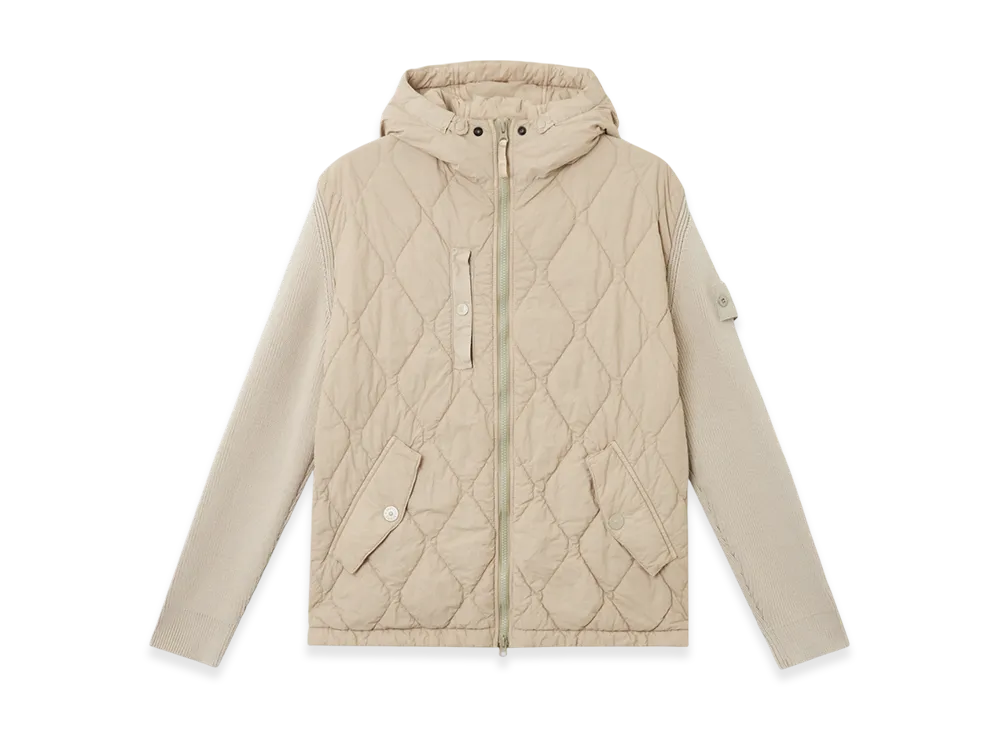 Stone Island 4100070 Nylon Smerigliato Stone Island Ghost Hooded Jacket with Padding and Anti-Drop - 25SS "Beige"