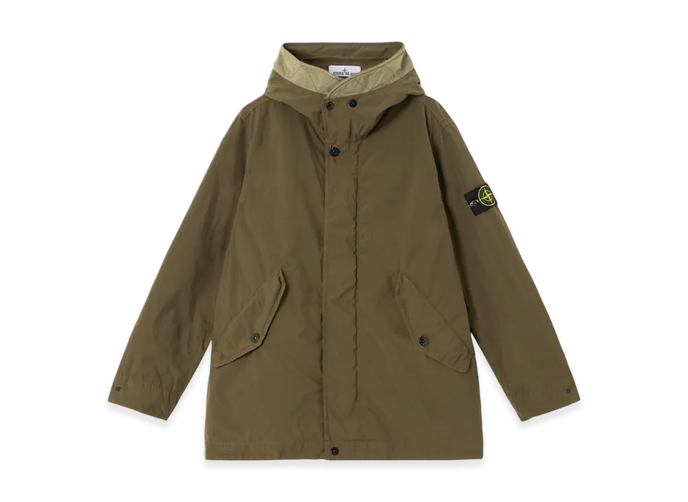 Stone Island 4100029 Light Compact Touch Poly-TC Parka with Matt Appearance and Anti-Drop - 25SS "Military Green"