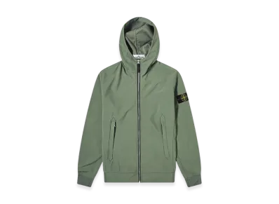 Stone Island 40927 Light Soft Shell-R Hooded Jacket - 20SS "Olive Green"