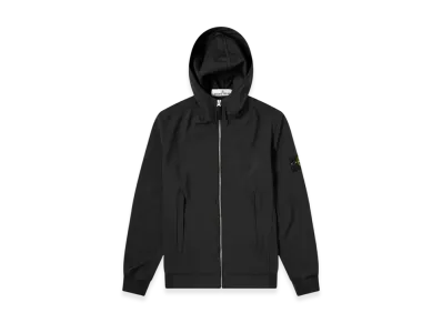 Stone Island 40927 Light Soft Shell-R Hooded Jacket - 20SS "Black"