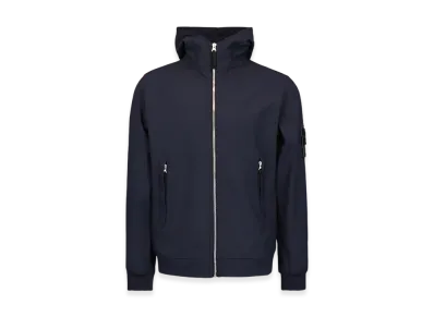 Stone Island 40927 Light Soft Shell-R Hooded Jacket - 20SS "Navy Blue"