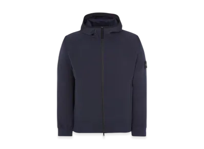 Stone Island 40927 Light Soft Shell-R E.Dye Technology Recycled Polyester Hooded Jacket - 23SS "Navy Blue"