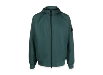 Stone Island 40927 Light Soft Shell-R E.Dye Technology Recycled Polyester Hooded Jacket - 23SS "Bottle Green"