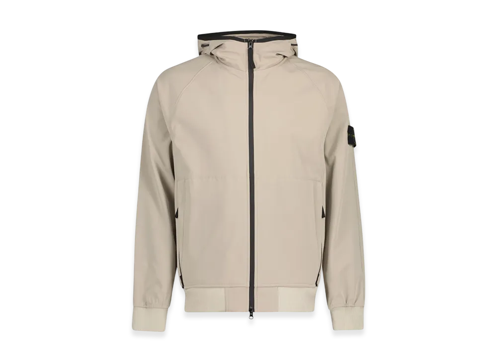 Stone Island 40927 Light Soft Shell-R E.Dye Technology Recycled Polyester Hooded Jacket - 23SS "Dove Grey"