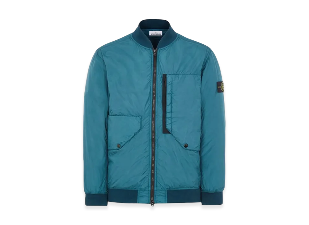 Stone Island 40923 Garment Dyed Crinkle Reps Recycled Nylon with Primaloft-TC Bomber Jacket - 23FW "Dark Teal Green"