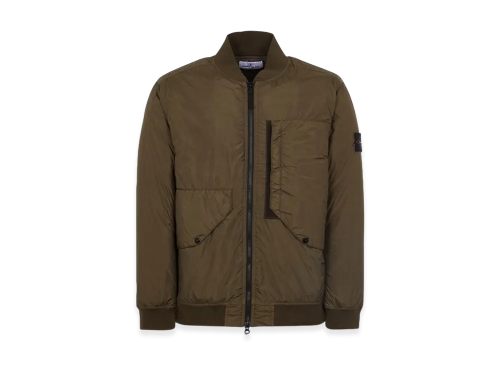 Stone Island 40923 Garment Dyed Crinkle Reps Recycled Nylon with Primaloft-TC Bomber Jacket - 23FW "Olive Green"