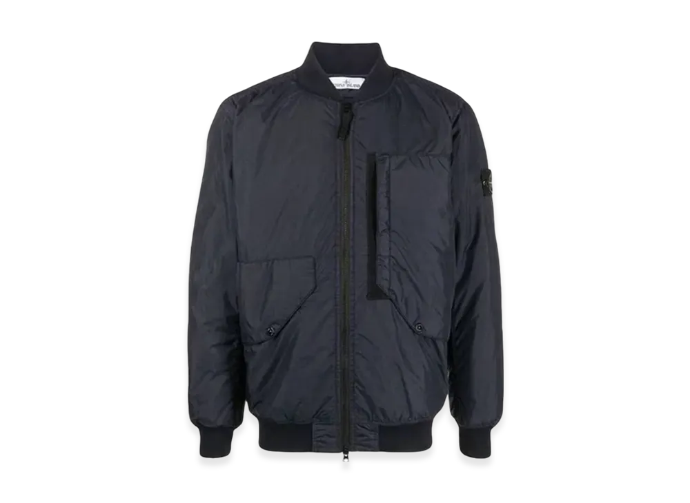 Stone Island 40923 Garment Dyed Crinkle Reps Recycled Nylon Primaloft-TC Bomber Jacket - 23FW "Navy Blue"