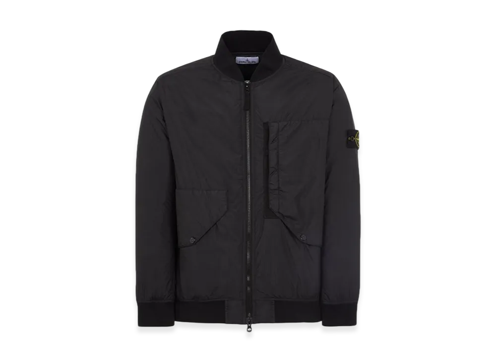 Stone Island 40923 Garment Dyed Crinkle Reps Recycled Nylon with Primaloft-TC Bomber Jacket - 23FW "Black"