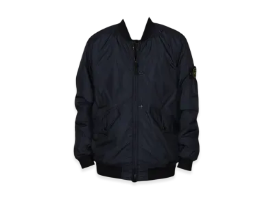 Stone Island 40923 Crinkle Reps R-NY Wind Resistant Bomber Jacket - 24FW "Navy Blue"