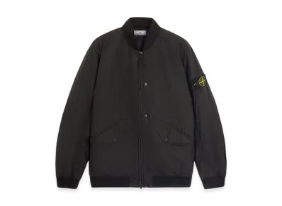 Stone Island 40923 Crinkle Reps R-NY Wind Resistant Bomber Jacket - 24FW "Black"