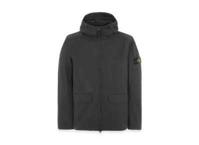 Stone Island 40833 Nylon Cotton Batavia Garment Dyed Hooded Jacket - 22SS "Dark Grey"