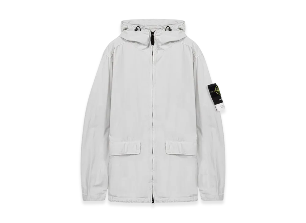 Stone Island 40833 Nylon Cotton Batavia Garment Dyed Hooded Jacket - 22SS "Ice"