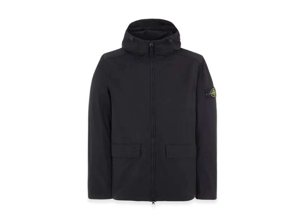 Stone Island 40833 Nylon Cotton Batavia Garment Dyed Hooded Jacket - 22SS "Black"