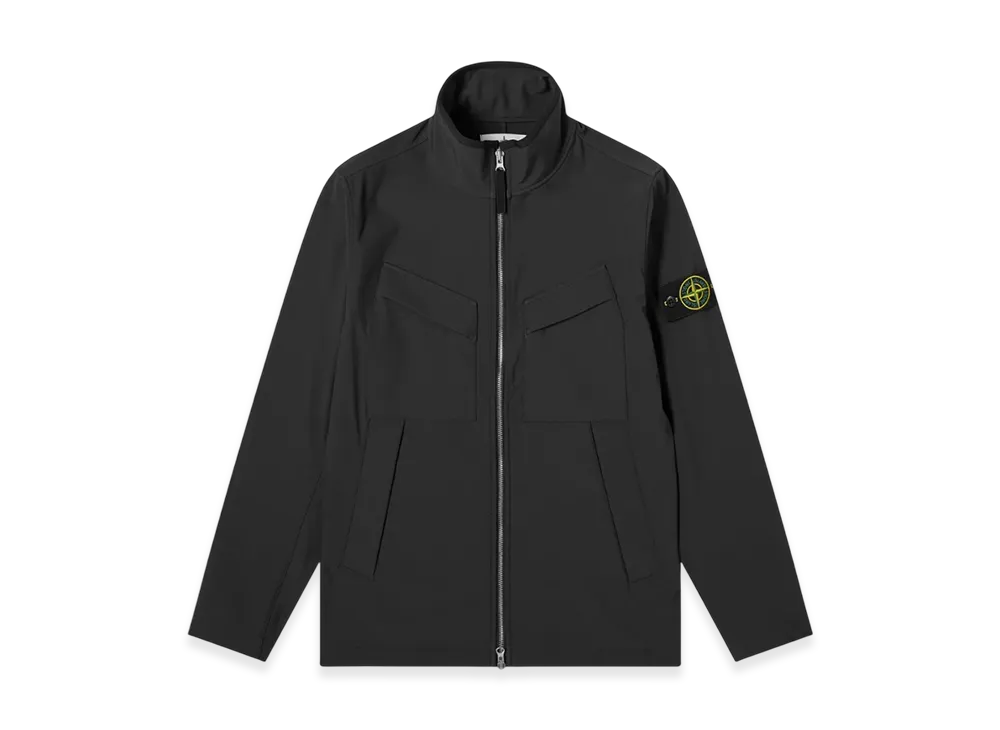 Stone Island 40827 Light Soft Shell Hooded Jacket - 21SS "Black"