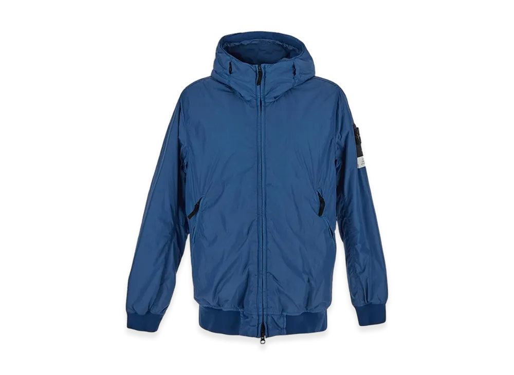 Stone Island 40823 Crinkle Reps Recycled Nylon Hooded Blouson - 24FW "Avio Blue"
