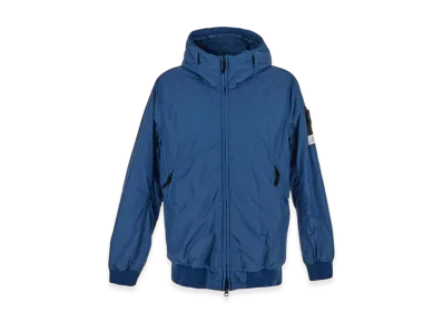 Stone Island 40823 Crinkle Reps Recycled Nylon Hooded Blouson - 24FW "Avio Blue"