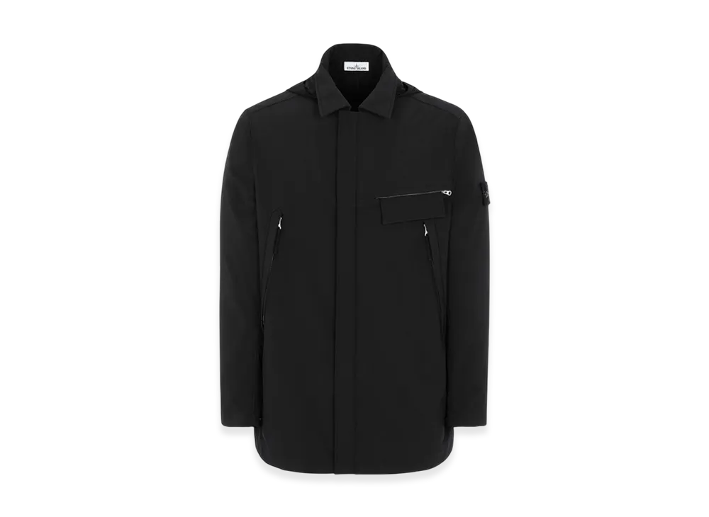 Stone Island 40727 Light Soft Shell-R Long Jacket - 20SS "Black"