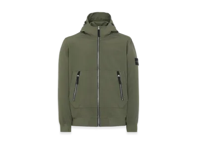 Stone Island 40727 Light Soft Shell Hooded Jacket - 21SS "Olive Green"