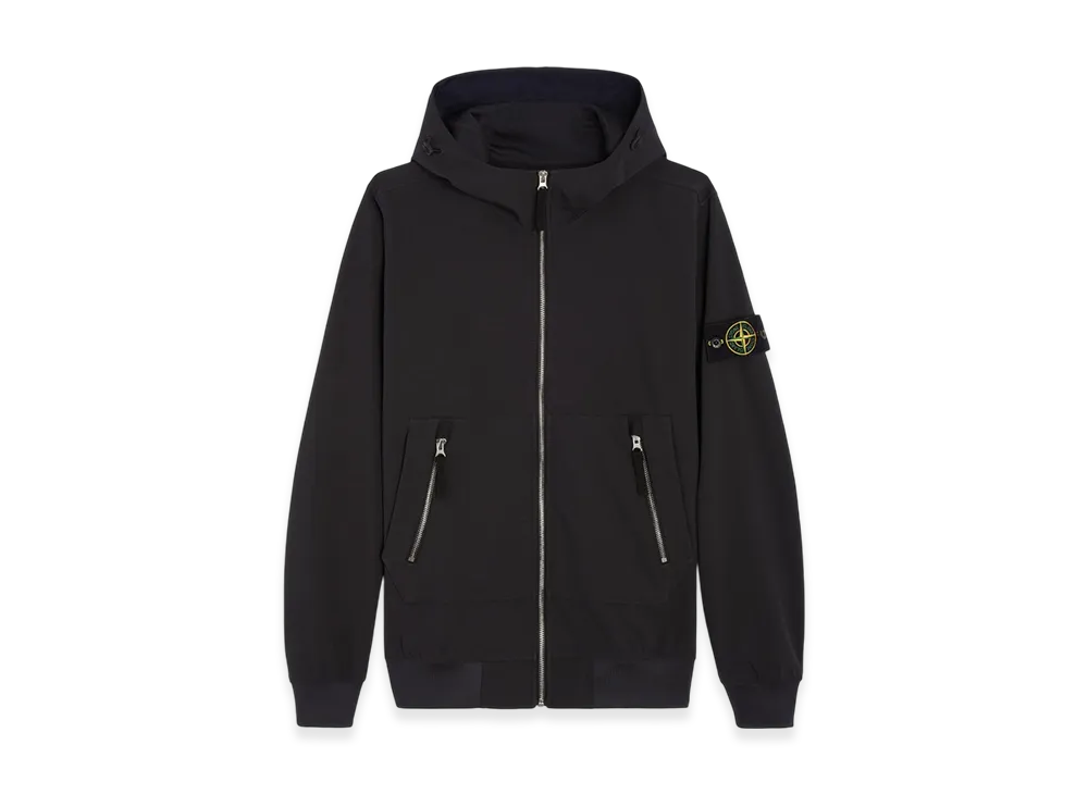 Stone Island 40727 Light Soft Shell Hooded Jacket - 21SS "Navy Blue"