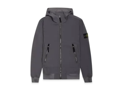 Stone Island 40727 Light Soft Shell Hooded Jacket - 21SS "Pewter Grey"